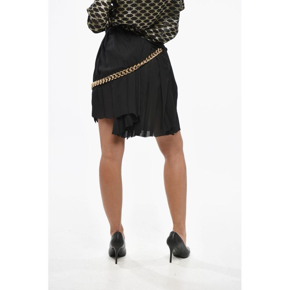 Pleated Miniskirt with Chain Detail - Picture 4 of 5